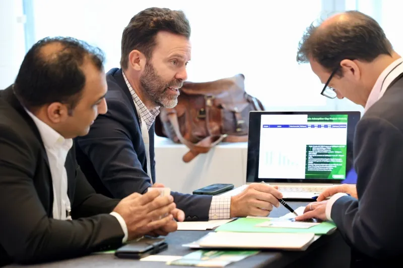 Mining company representatives meeting investors at 121 New York
