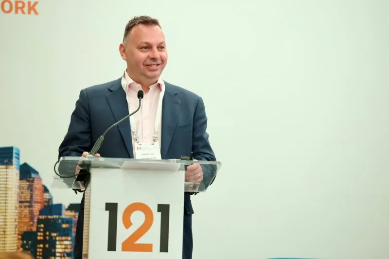 Mining company presenting its project to investors at 121 New York